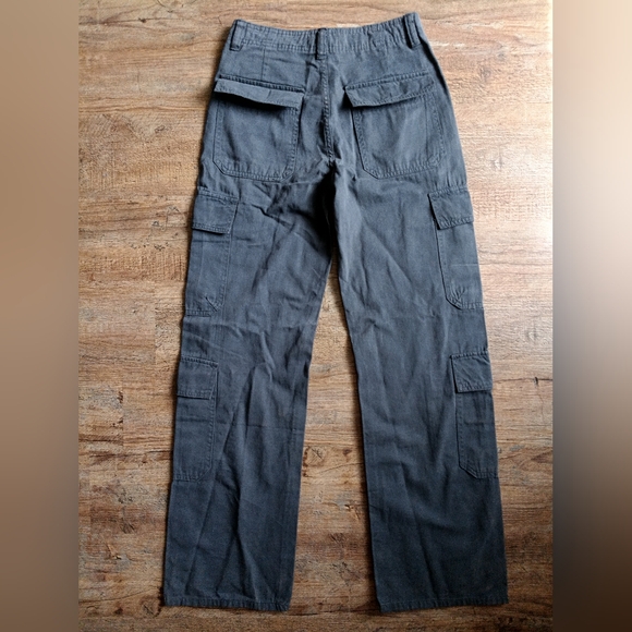 Zara Gray Cargo Pants Size 2 - Picture 3 of 6